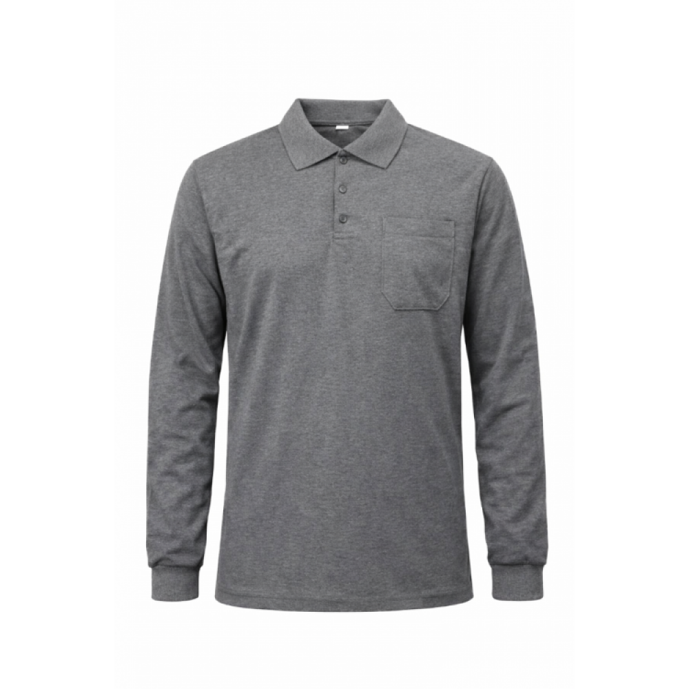 Uzman Safety 2 iplik polo yaka antrasit gri iş sweatshirti pamuklu dayanıklı logo baskılı