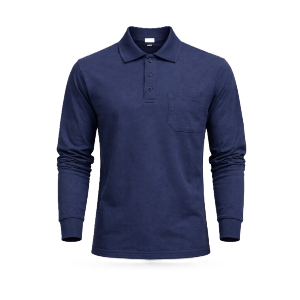 Uzman Safety 2 iplik polo yaka lacivert iş sweatshirtü pamuklu dayanıklı logo baskılı