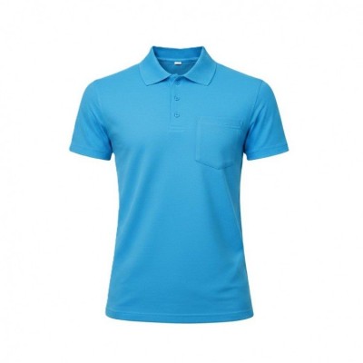 POLO YAKA CEPLİ TİŞÖRT TURKUAZ