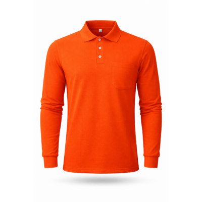 2 İPLİK POLO YAKA SWEAT TURUNCU