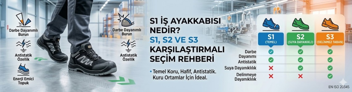 S1 İş Ayakkabısı Nedir? S1, S2 ve S3 Karşılaştırmalı Seçim Rehberi