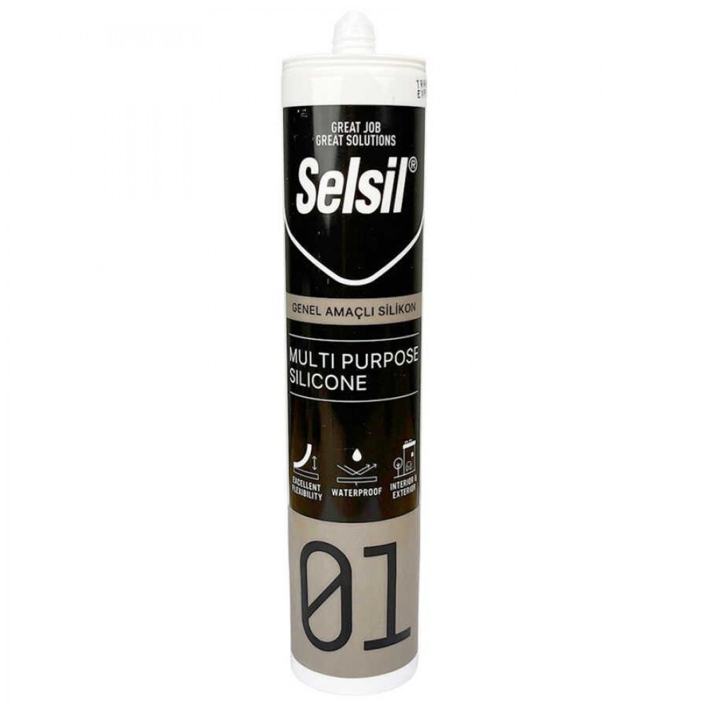 Selsil Şeffaf Silikon 280gr 2527 - Uzman Safety