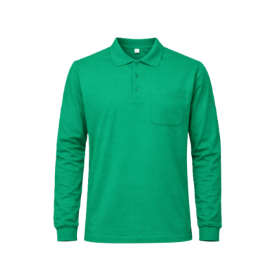 2 İPLİK POLO YAKA SWEAT YEŞİL