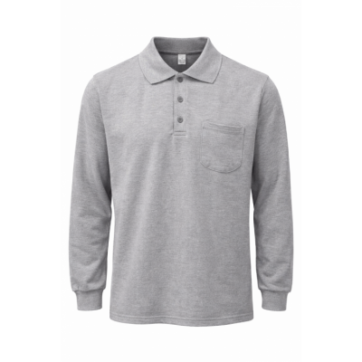 2 İPLİK POLO YAKA SWEAT GRİ