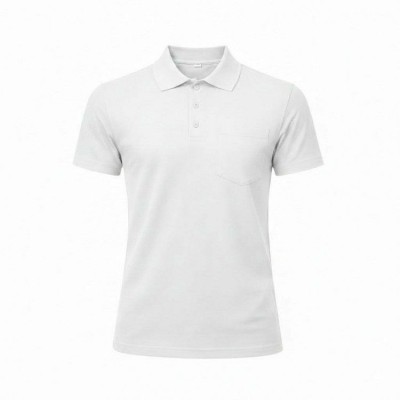 POLO YAKA CEPLİ TİŞÖRT BEYAZ