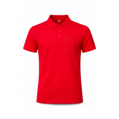 POLO YAKA CEPLİ TİŞÖRT KIRMIZI