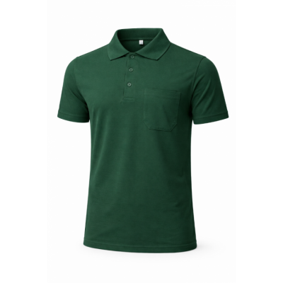 POLO YAKA CEPLİ TİŞÖRT NEFTİ YEŞİLİ