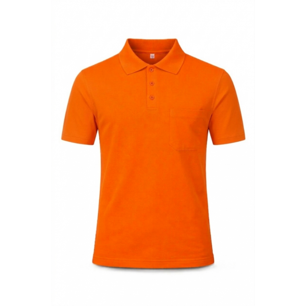 Uzman Safety Turuncu Polo Yaka Cepli İş Tişörtü