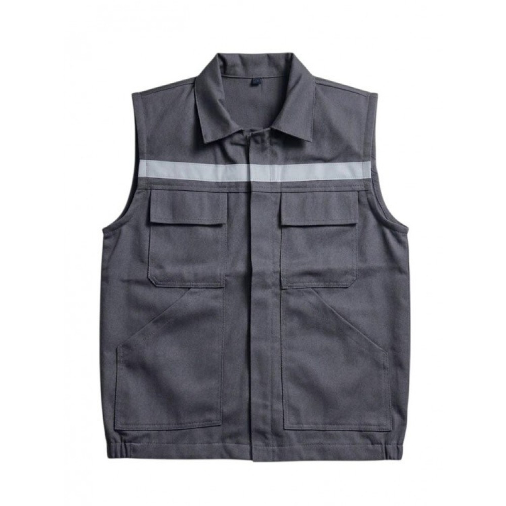 Uzman Safety 16x12 Gabardin Yazlık Gri İş Yeleği