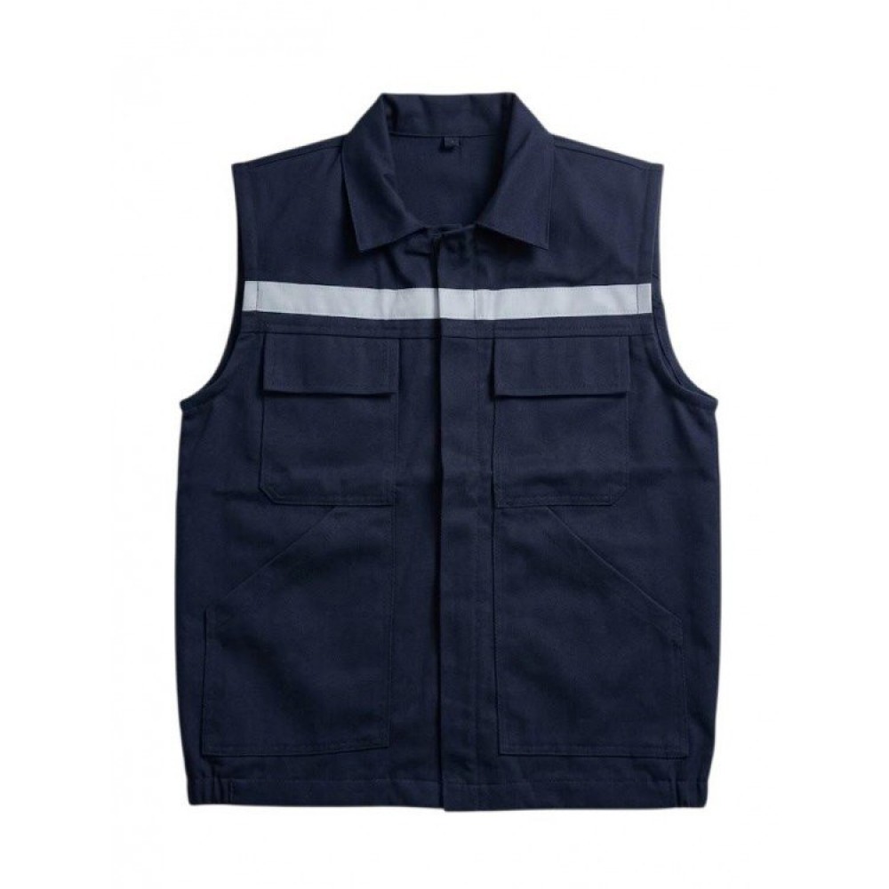 Uzman Safety 16x12 Gabardin Yazlık Lacivert İş Yeleği