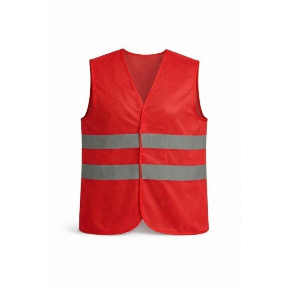 Bordo Kırmızı Düz İkaz Yeleği - Uzman Safety