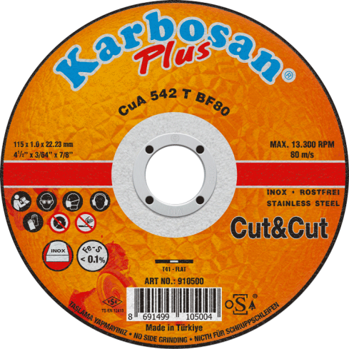 Karbosan Cut Cut Plus İnce İnox (Paslanmaz Çelik) Kesme Diski