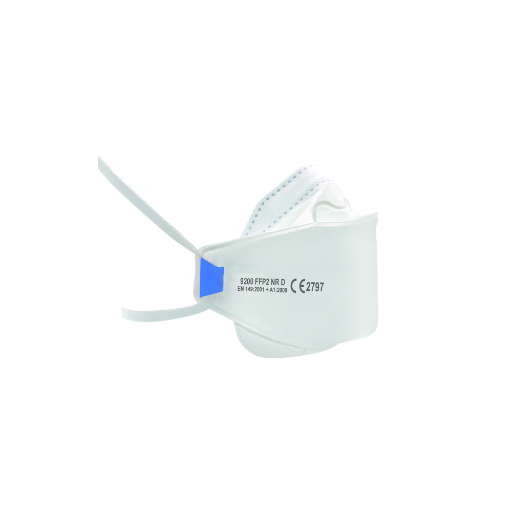 ERA 9200 FFP2 NR D Beyaz Mavi Premium Seri Katlanabilir Toz ve Virüs Maskesi Uzman Safety