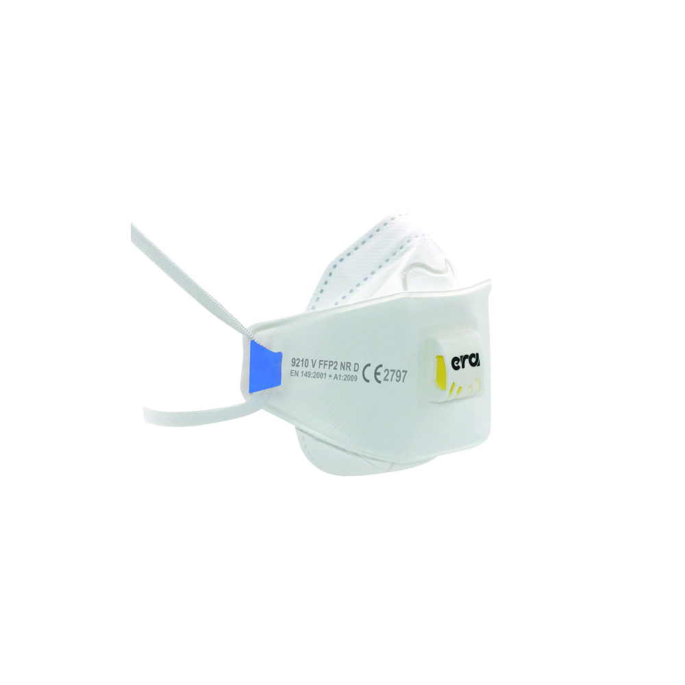 ERA 9210 V FFP2 NR D Beyaz Mavi Ventilli Premium Seri Katlanabilir Toz ve Virüs Maskesi Uzman Safety