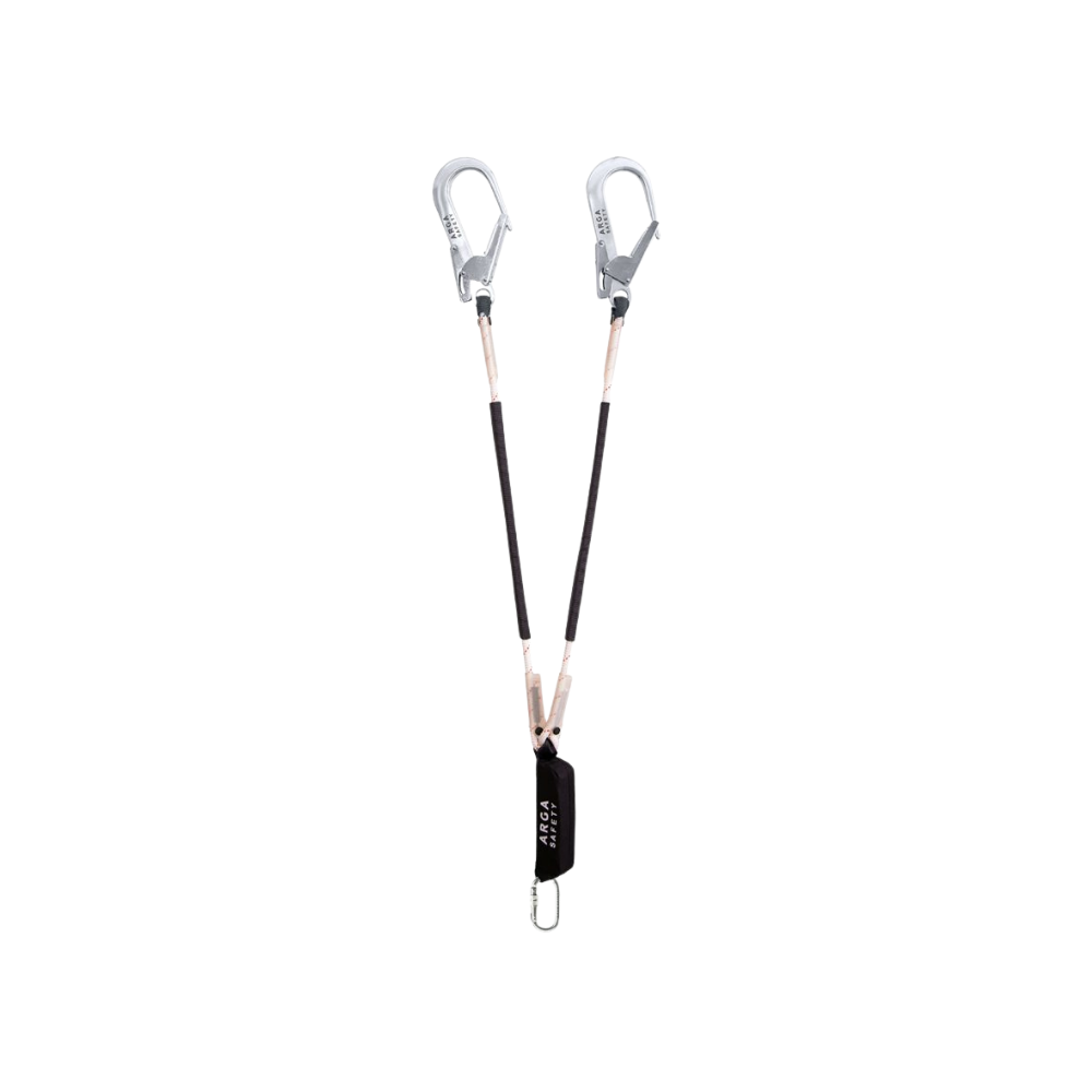 arga safety zuma y 60 çift kol şok emicili lanyard uzman safety keskin kenar korumalı